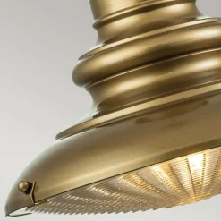 Außenlampe IP44 D: 30,5 cm E27 in Messing antik Vintage