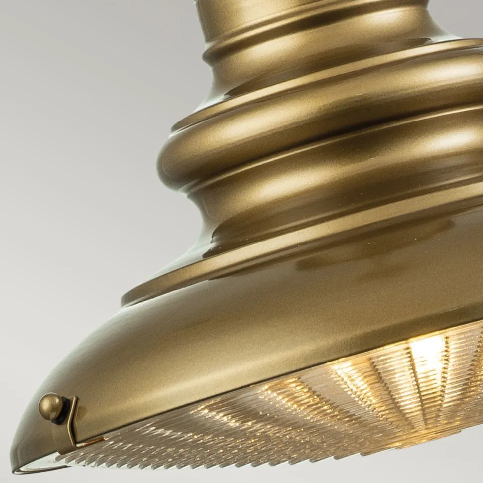 Außenlampe IP44 D: 30,5 cm E27 in Messing antik Vintage