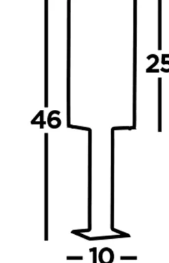 Außenlampe IP44 E27 45 cm Schwarz Glas Edelstahl Modern