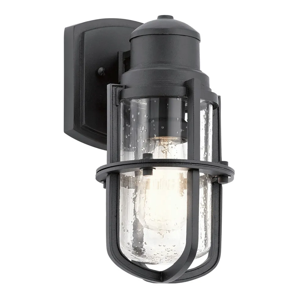 Außenlampe IP44 Schwarz E27 Maritim Wand LERA
