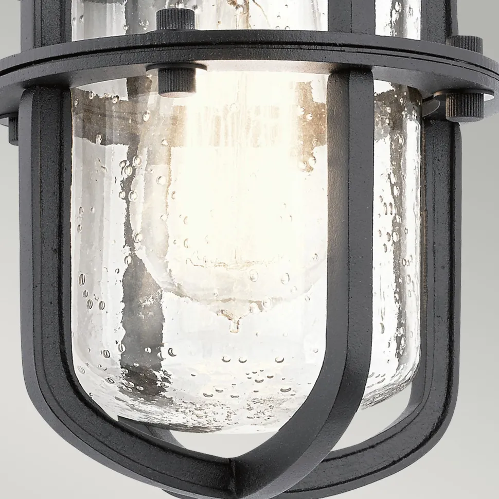 Außenlampe IP44 Schwarz E27 Maritim Wand LERA