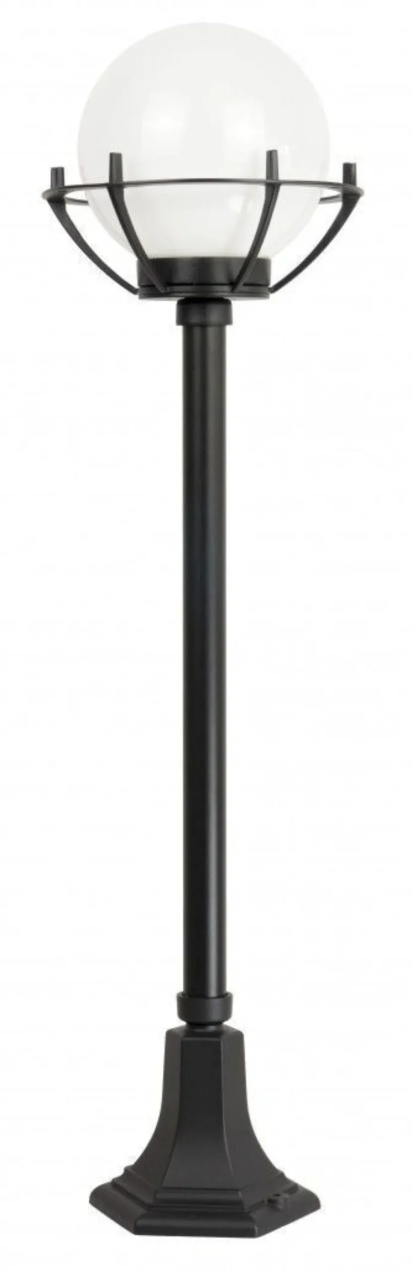 Außenlampe Kugel Schirm 102cm Schwarz Weiß E27