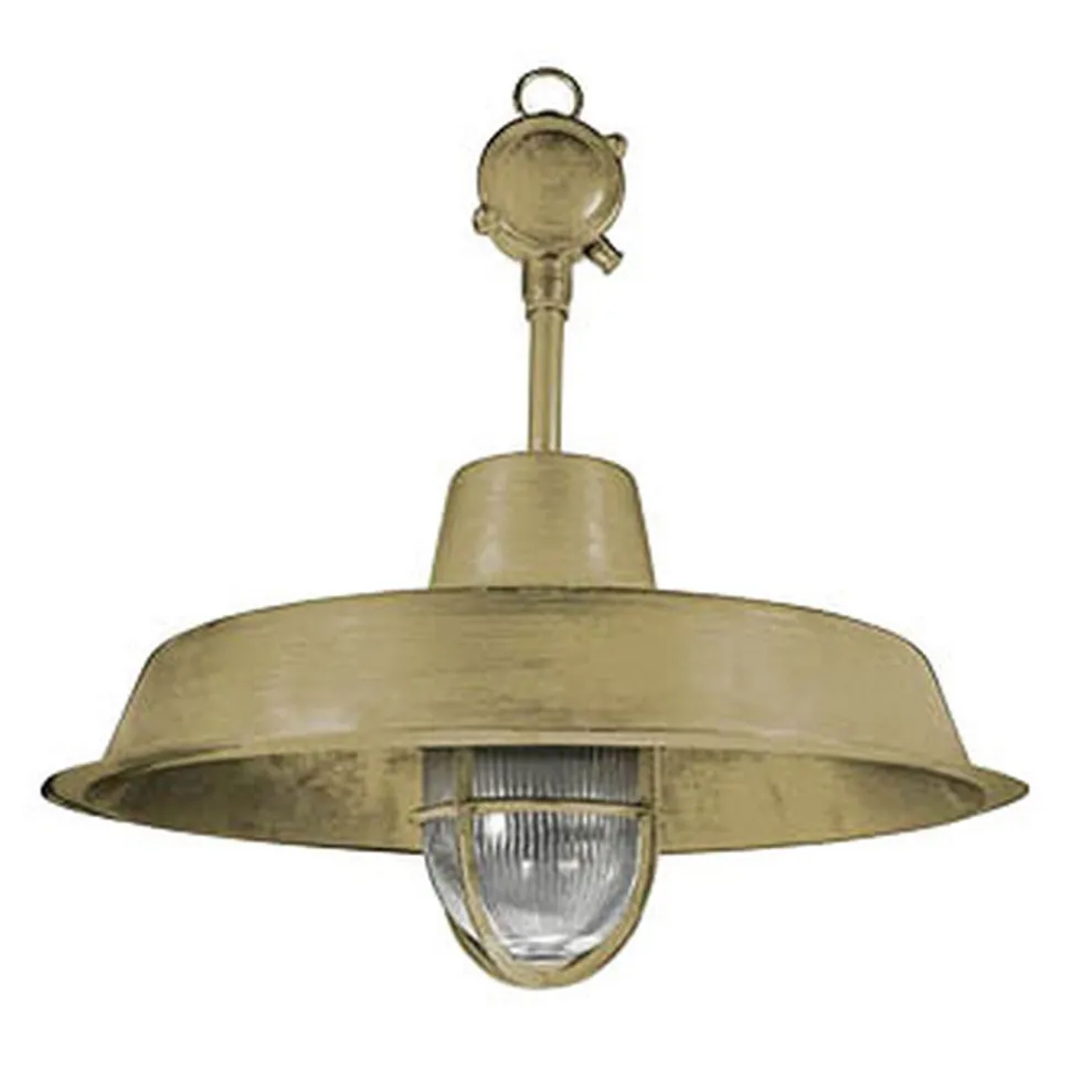 Außenlampe Messing Glas D: 46 cm IP44 in E27 rund LITOS