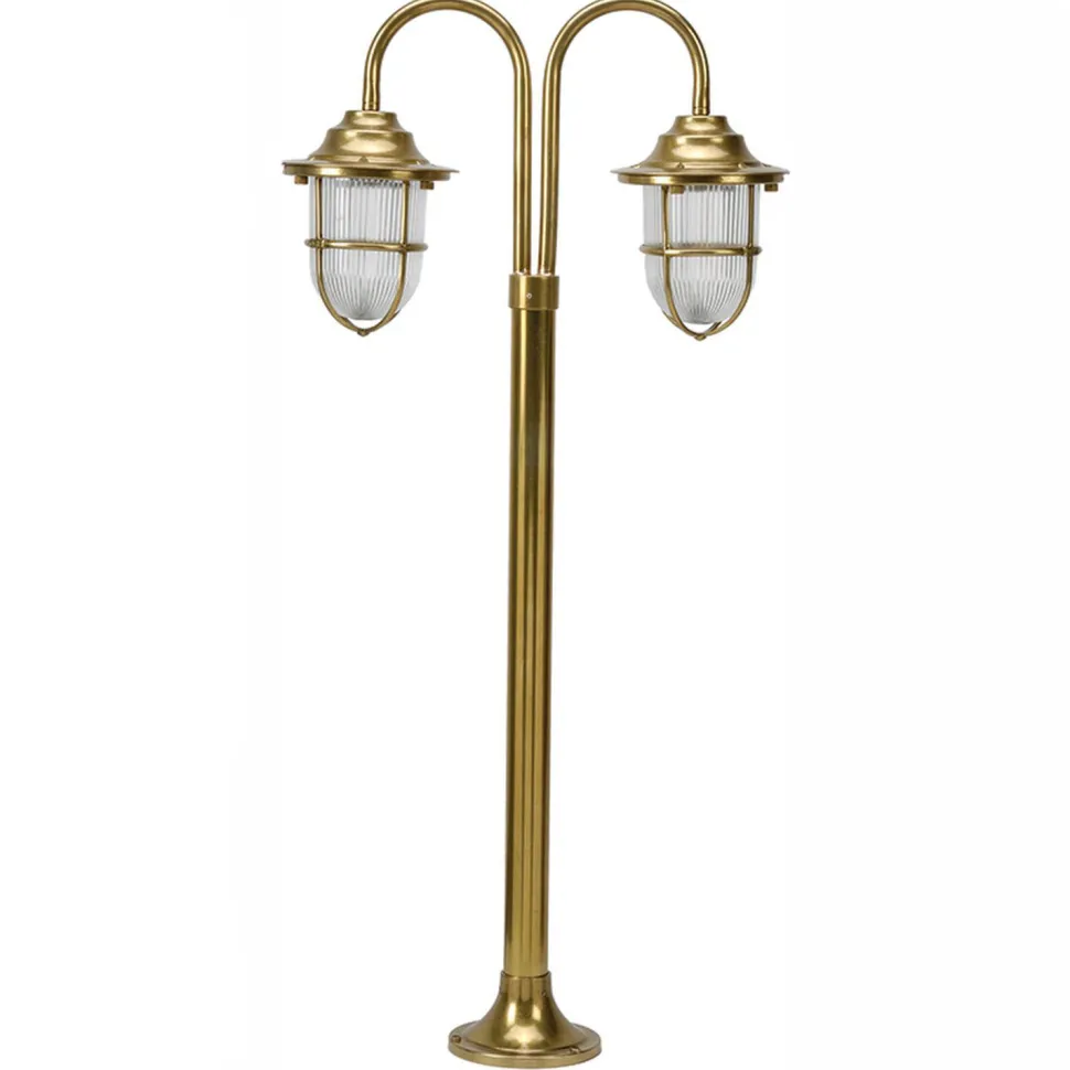 Außenlampe Messing H:85cm Maritim Weg Garten IP54