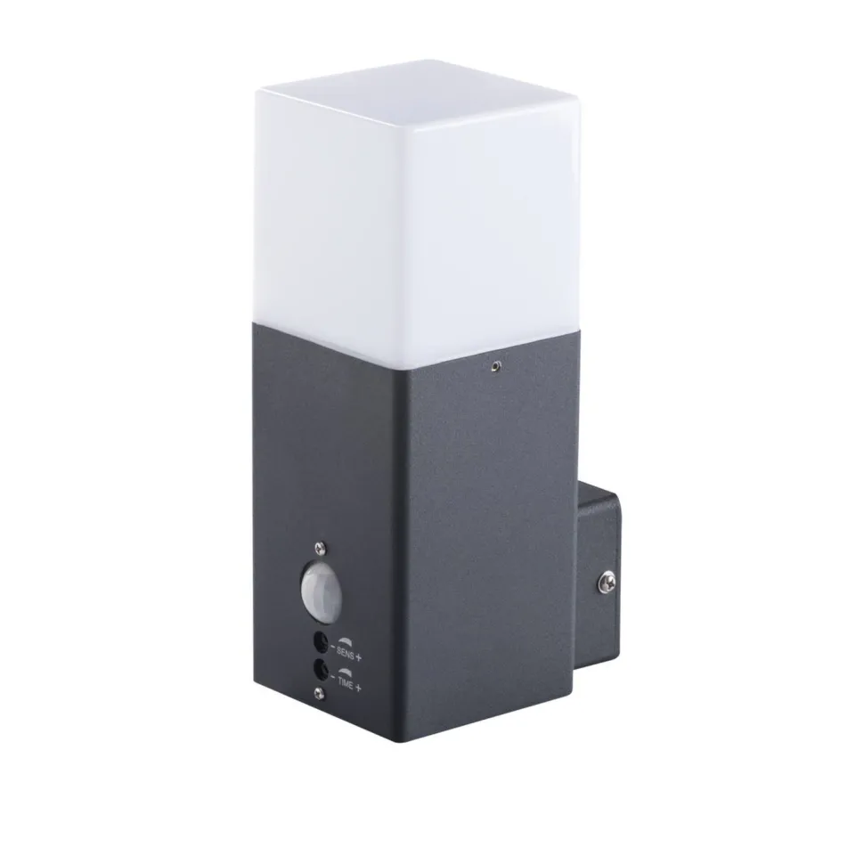 Außenlampe mit Bewegungsmelder Anthrazit E27 IP44 Wand