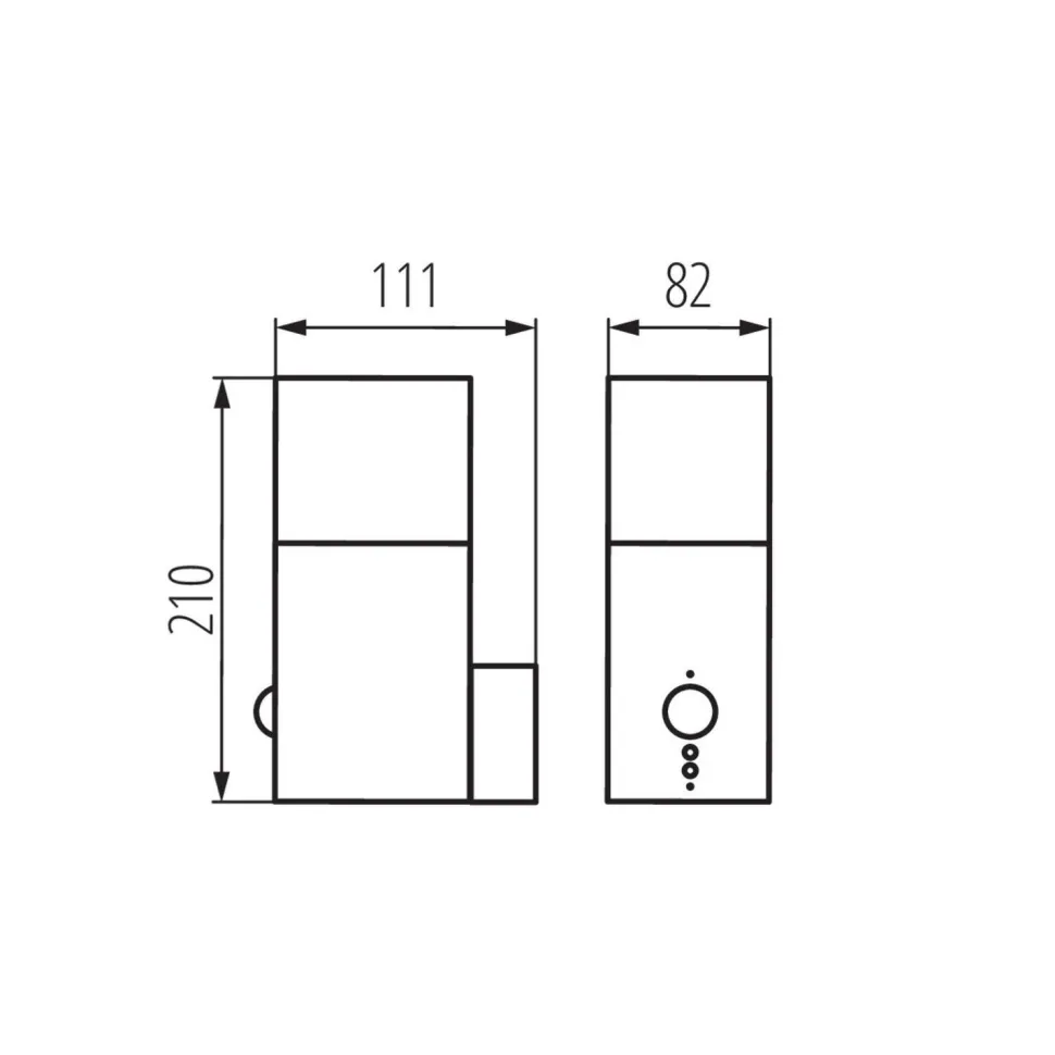 Außenlampe mit Bewegungsmelder Anthrazit E27 IP44 Wand