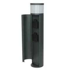 Außenlampe mit Steckdose Anthrazit 46,5cm blendarm