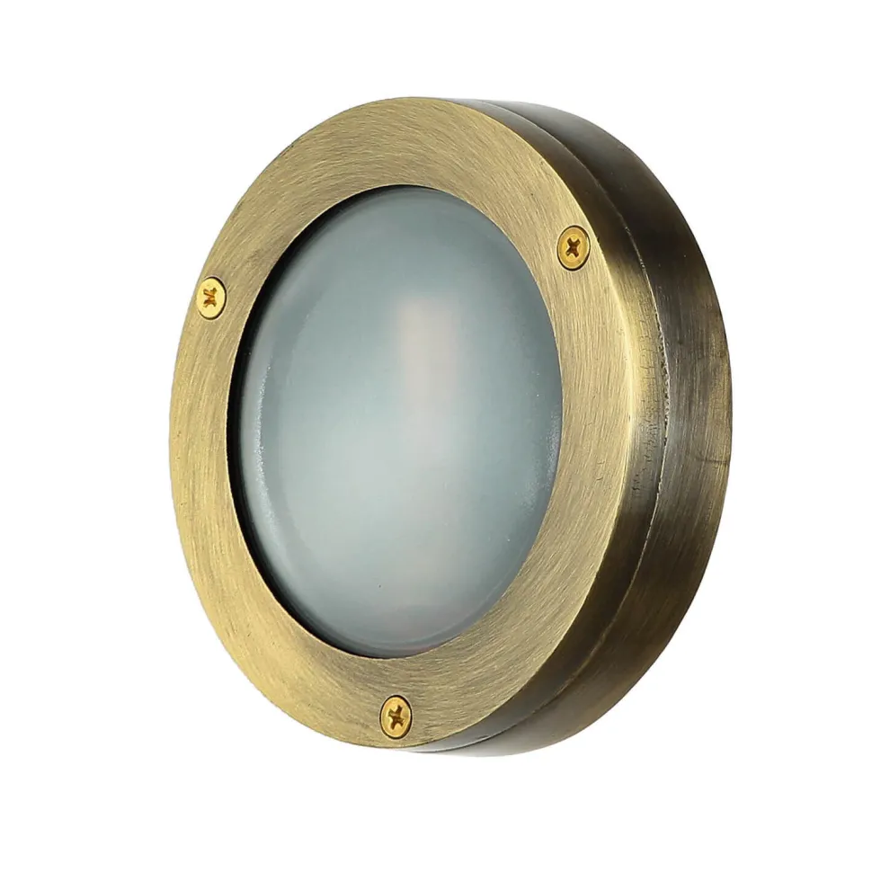 Außenlampe Rund Messing Wand Haus Terrasse