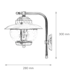 Außenlampe Terrasse aus Messing in Antik PYRGOS