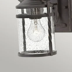Außenlampe Vintage Aluminium Glas E27 IP44 33 cm hoch