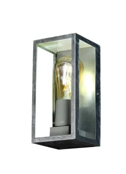 Außenlampe Vintage Aluminium in Zink B:11,5 cm IP44 E27