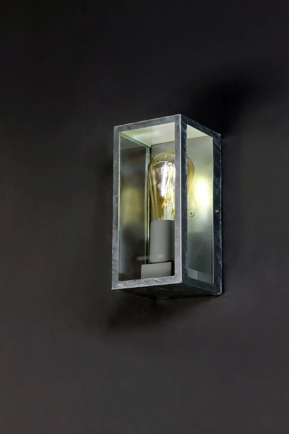 Außenlampe Vintage Aluminium in Zink B:11,5 cm IP44 E27