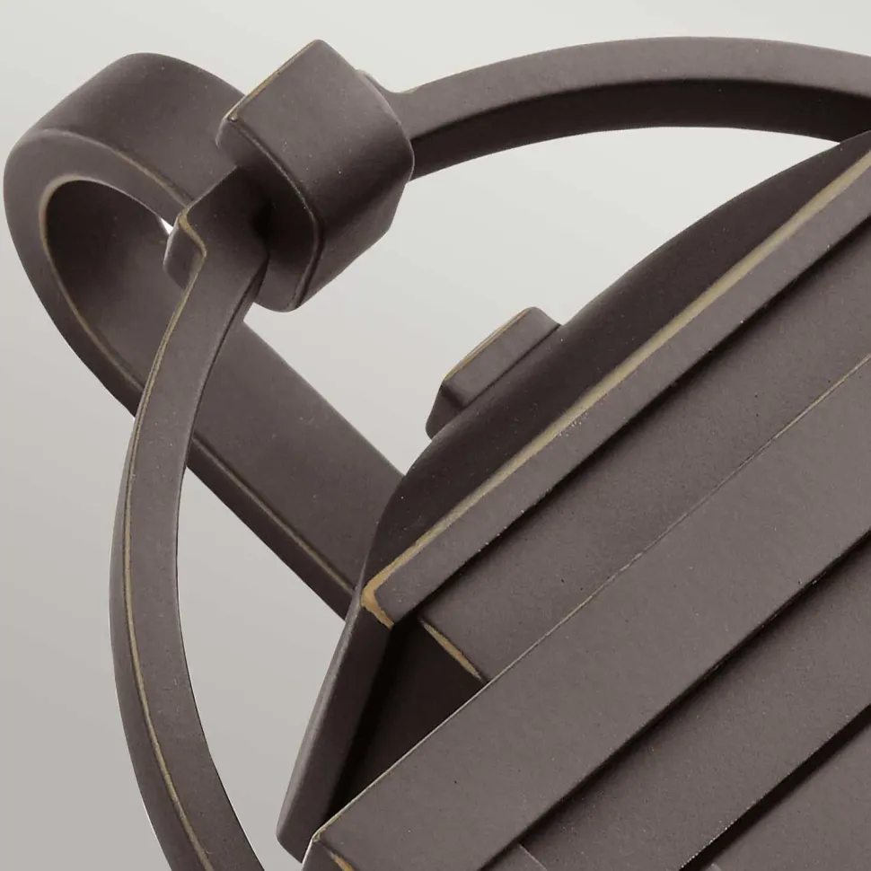 Außenlampe Wand Aluminium Glas IP44 H: 27,9 cm Vintage