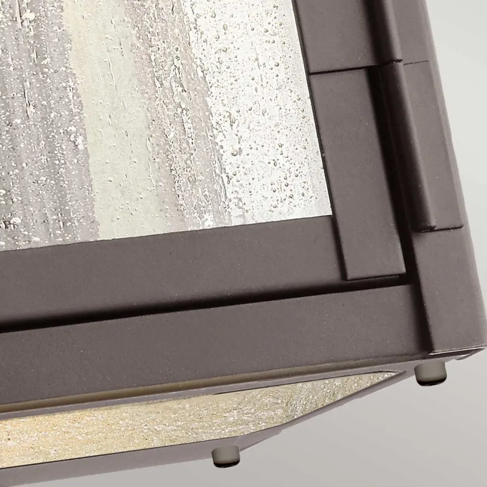 Außenlampe Wand Aluminium Glas IP44 H: 27,9 cm Vintage