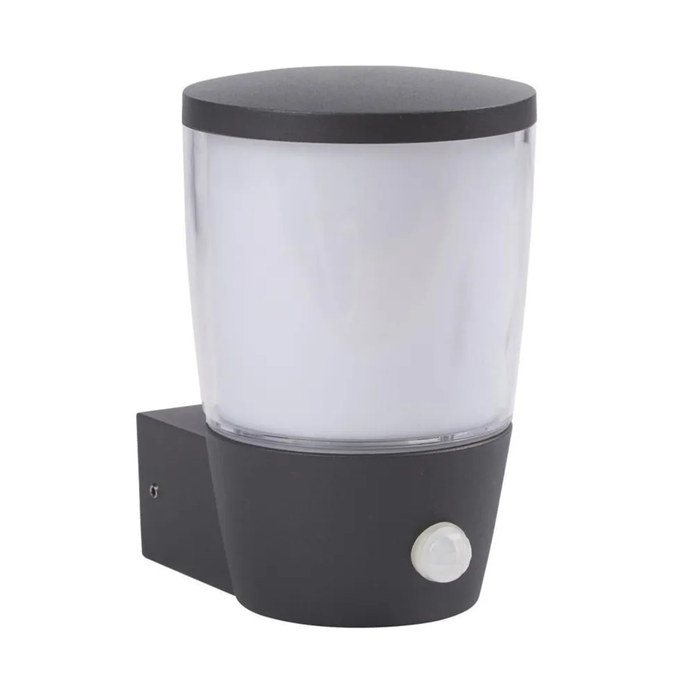 Außenlampe Wand Bewegungssensor IP44 E27 Anthrazit Weiß