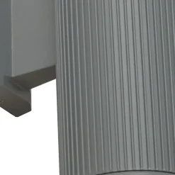 Außenlampe Wand IP54 Downlight E27 Grau Glas Aluminium