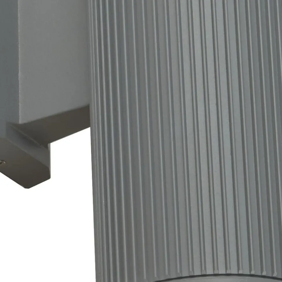 Außenlampe Wand IP54 Downlight E27 Grau Glas Aluminium