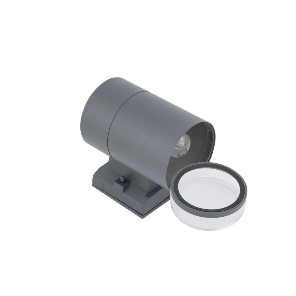 Außenlampe Wand IP44 E27 Graphit Downlight Eingang