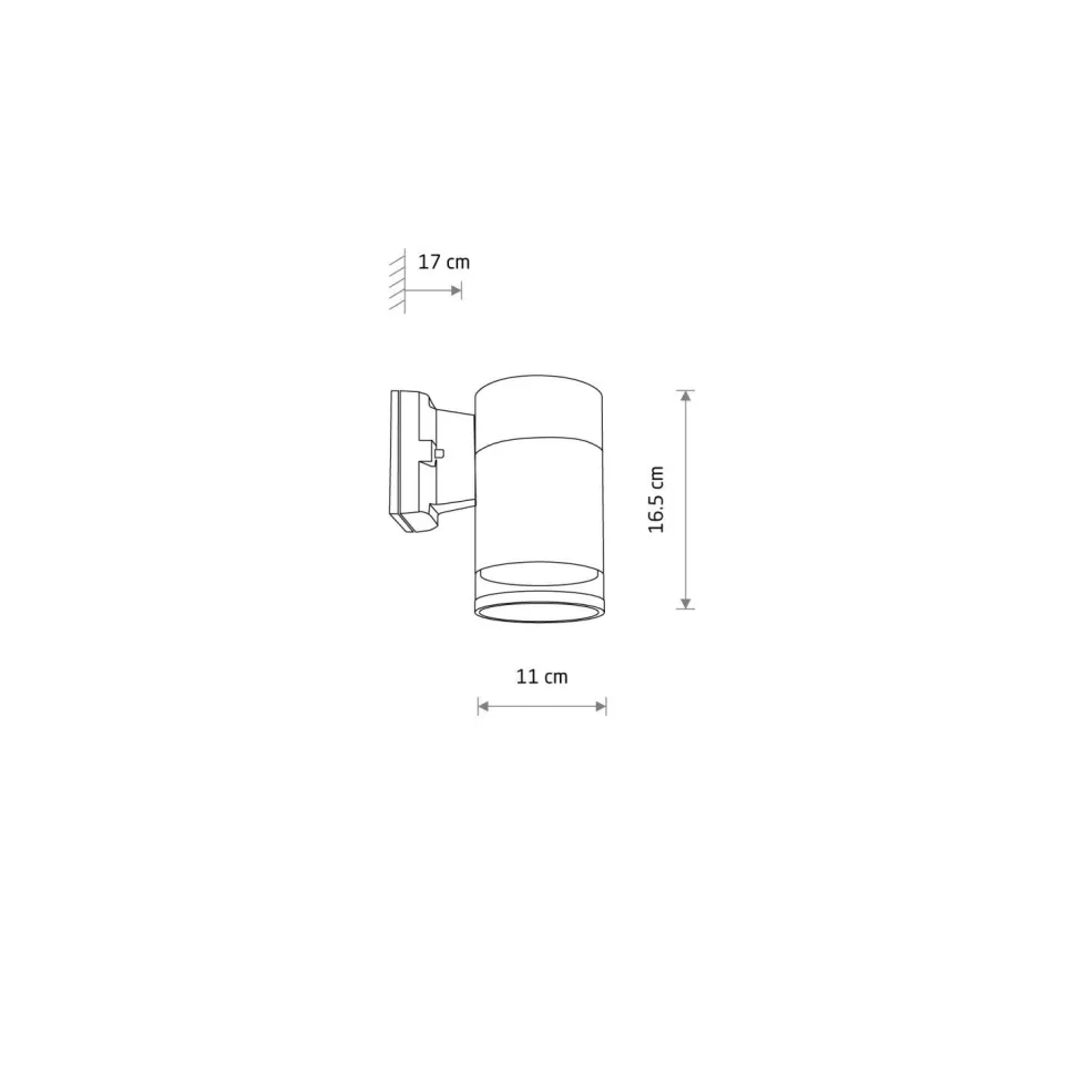 Außenlampe Wand IP44 E27 Graphit Downlight Eingang