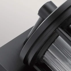 Außenlampe Wand IP44 H: 29 cm Glas Aluminium Schwarz