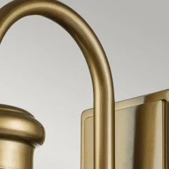 Außenlampe Wand IP44 in Messing antik E27 Glas Aluminium