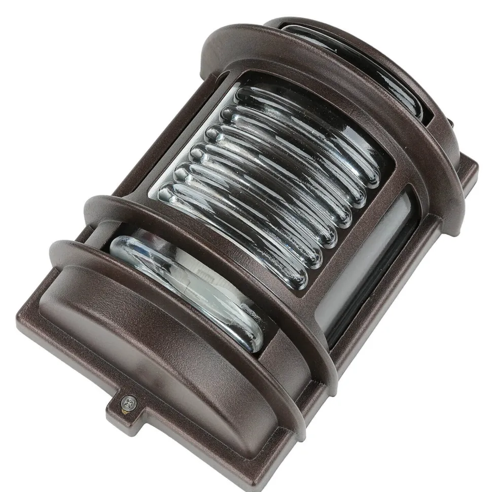 Außenlampe Wand IP64 Messing Glas E27 H: 22 cm GRACIA