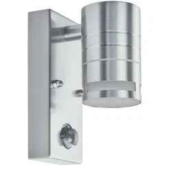 Außenlampe Wand IP44 mit Bewegungsmelder GU10 Stahl