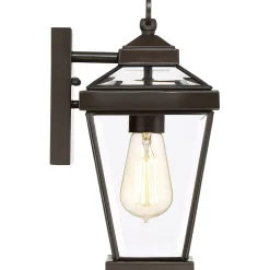 Außenlampe Wand IP44 Rustikal Metall Glas in Bronze E27