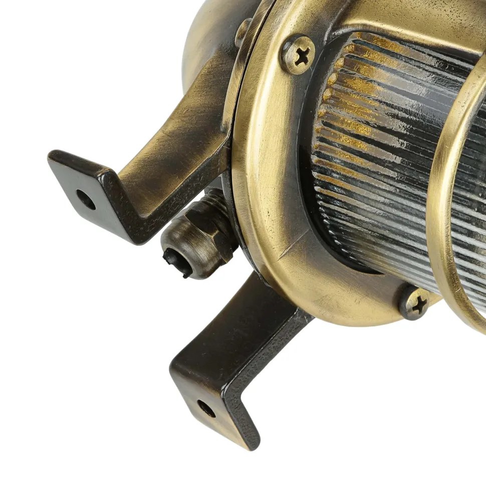 Außenlampe Wand Mesisng Glas massiv rostfrei