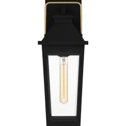Außenlampe Wand Schwarz E27 IP44 H: 42,9 cm Rustikal