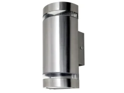 Außenlampe Wand Up Down Edelstahl H:23,5 cm IP44 GU10