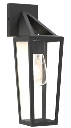 Außenlaterne Wand Glas Aluminium E27 IP44 H:40 cm