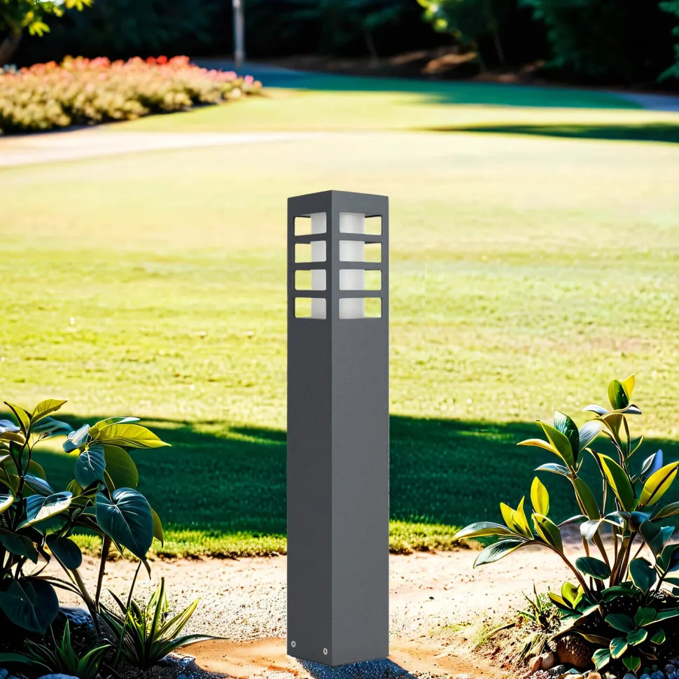 Außenleuchte Anthrazit 50cm eckig IP54 blendarm