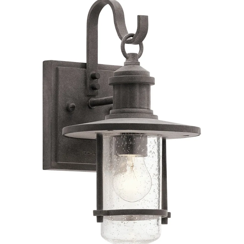 Außenleuchte Antik Aluminium Glas IP44 Rustikal E27