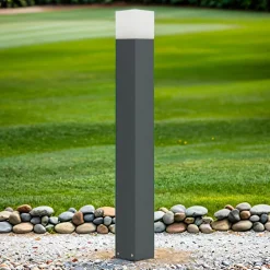 Außenleuchte AWERNE Anthrazit 83cm eckig IP44 E27