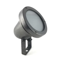 Außenleuchte Boden schwenkbar Messing Glas IP64 Schwarz antik