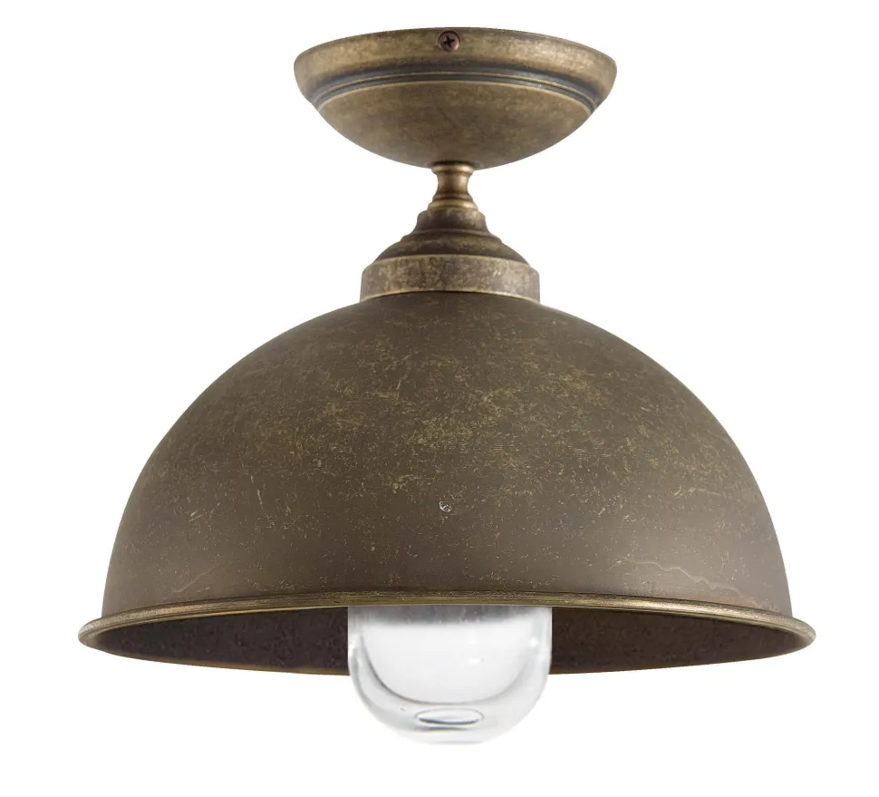 Außenleuchte Decke echtes Messing in Bronze Antik