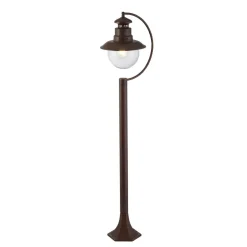 Außenleuchte Garten IP44 E27 110 cm Rostbraun Glas Metall