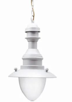 Außenleuchte hängend Grau Messing Glas Ø 20 cm IP43 Maritim