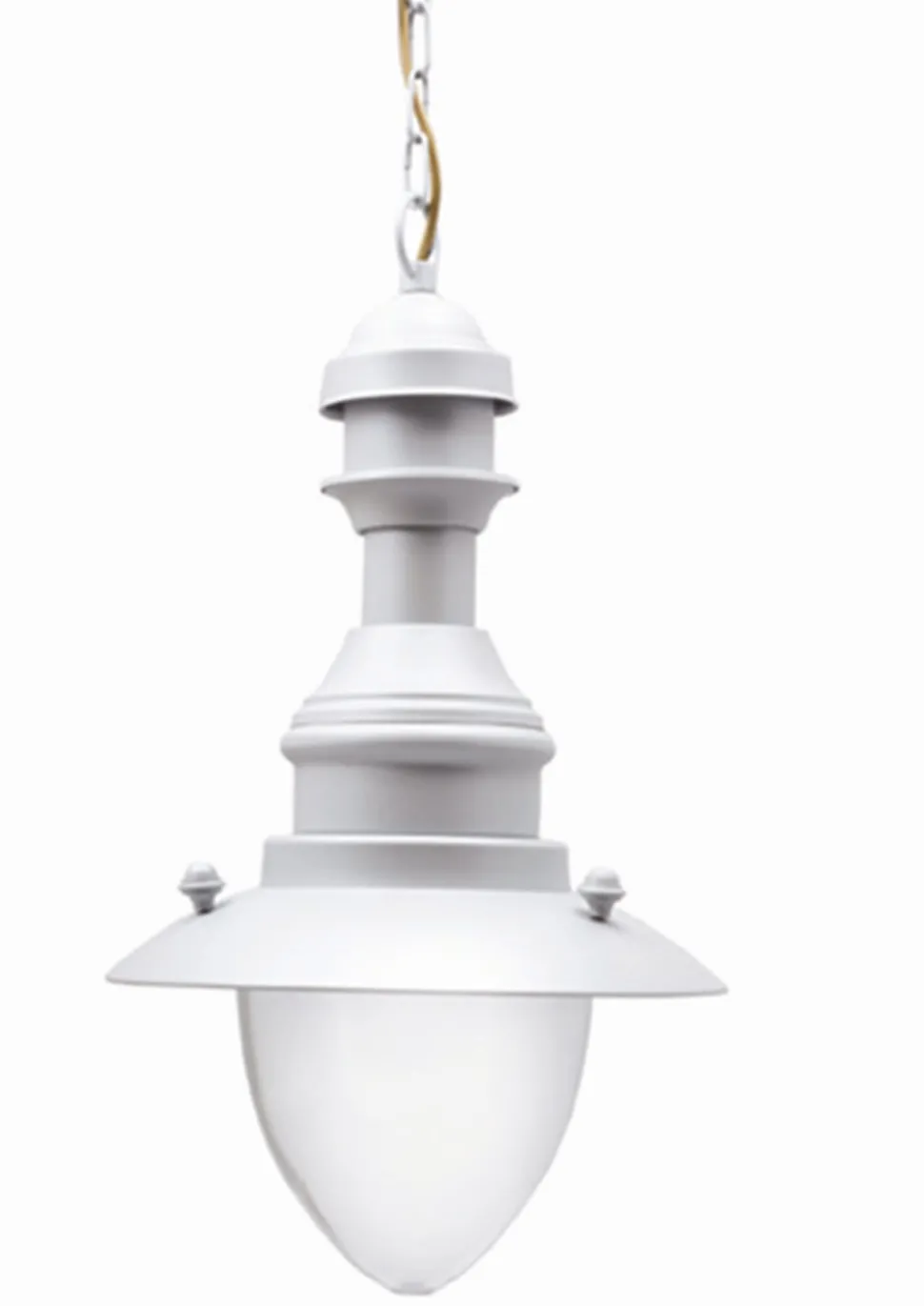 Außenleuchte hängend Grau Messing Glas Ø 20 cm IP43 Maritim