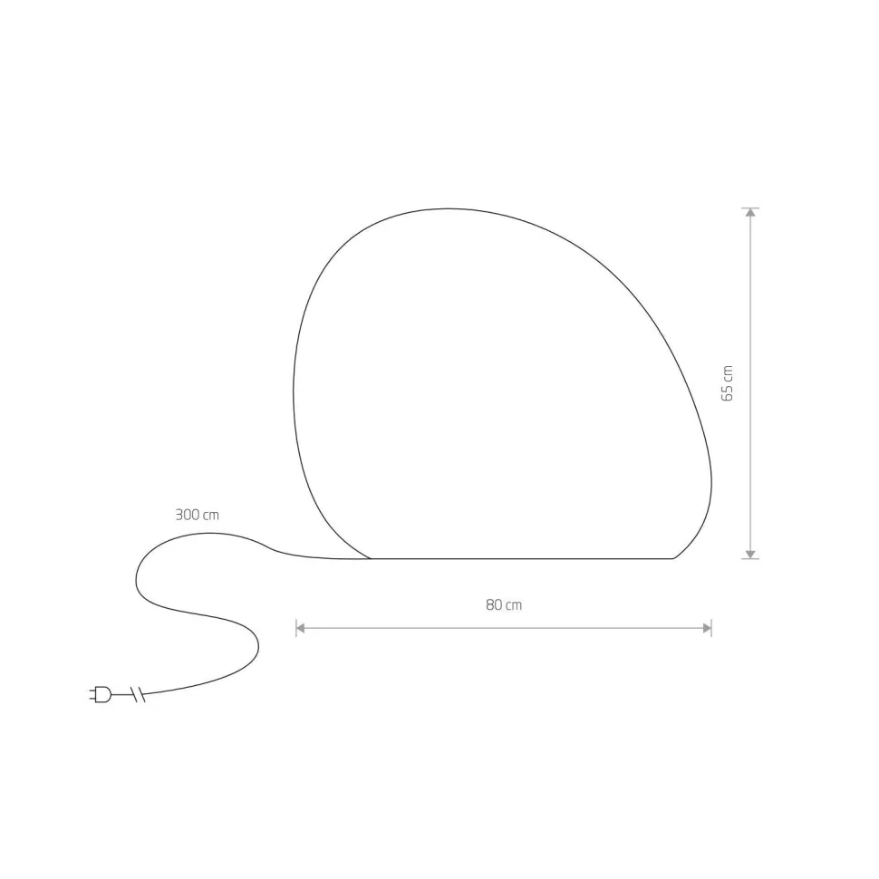 Außenleuchte IP44 65 cm E27 Weiß Dekolicht Stecker Kabel