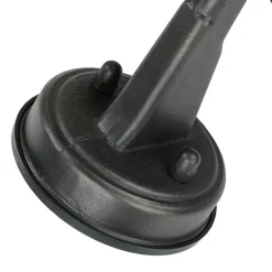 Außenleuchte IP64 E27 Schwarz antik geriffeltes Glas Messing