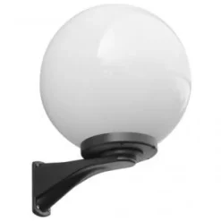 Außenleuchte Kugel Schirm Schwarz Weiß IP43 E27