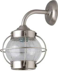 Außenleuchte Messing Glas in Nickel Hof Haus Wand