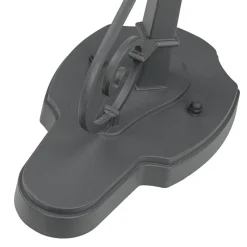 Außenleuchte Rustikal E27 Grau Glas Alu H: 54 cm IP23