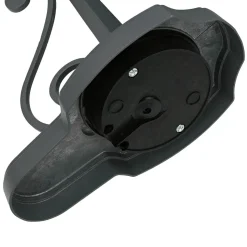 Außenleuchte Rustikal E27 Grau Glas Alu H: 54 cm IP23