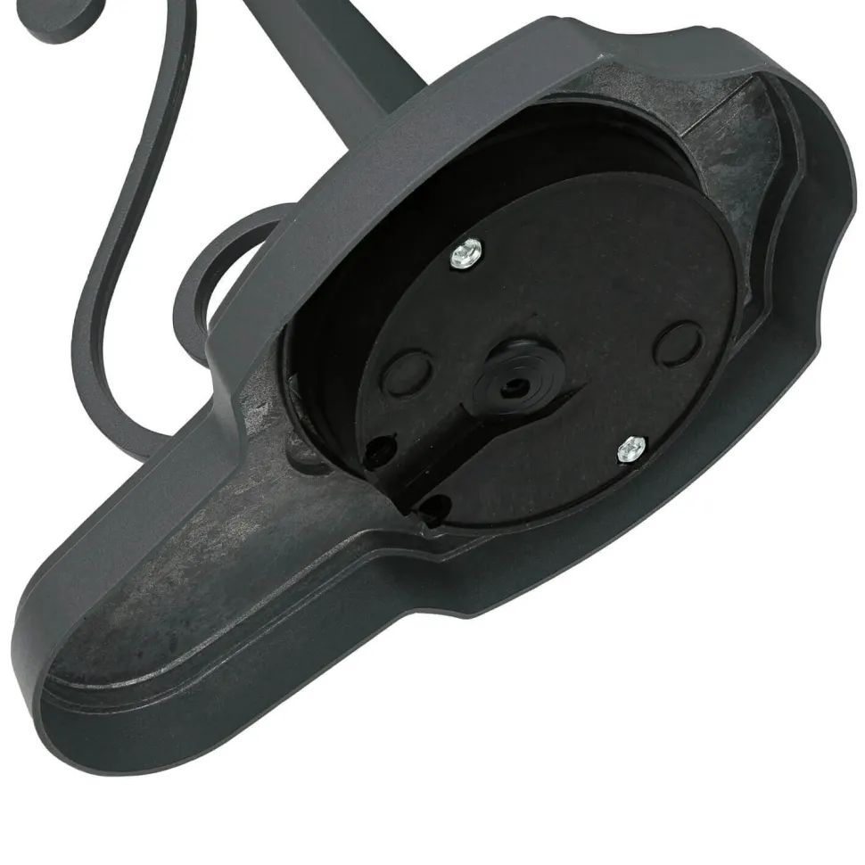 Außenleuchte Rustikal E27 Grau Glas Alu H: 54 cm IP23