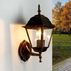 Außenleuchte Rustikal IP44 Schwarz Kupfer TIROL