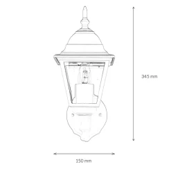 Außenleuchte Rustikal IP44 Schwarz Kupfer TIROL