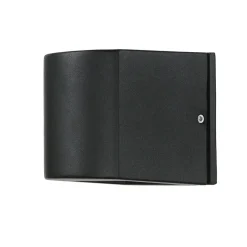 Außenleuchte Schwarz IP44 Up Down Aluminium Glas klein